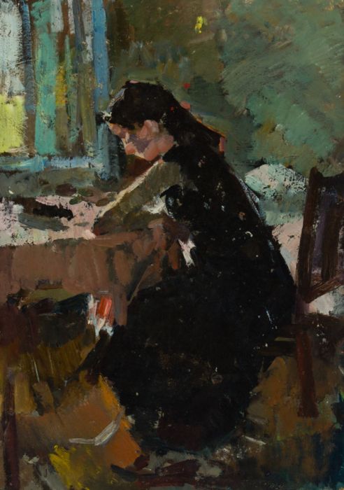 Yuri Alexandrovich Savinov (1929-1997) - Russian School Oil, Portrait of Woman 