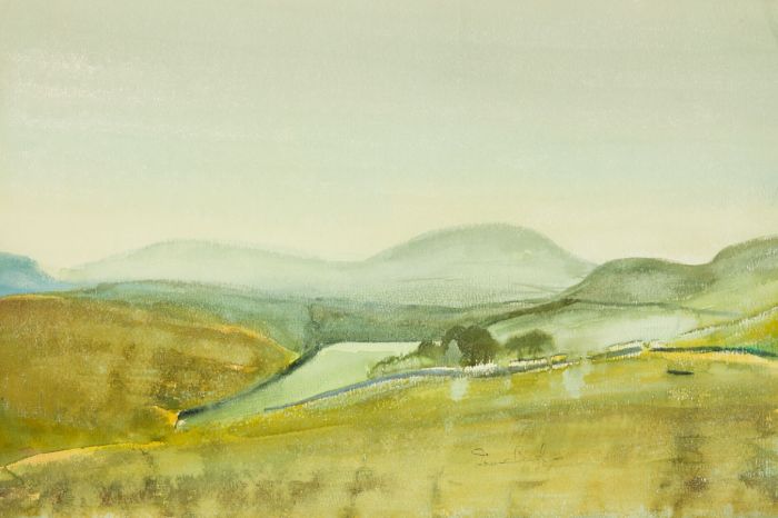 Irene Bache (1901-1999) - Signed 1973 Watercolour, Rain in the Duddon Valley