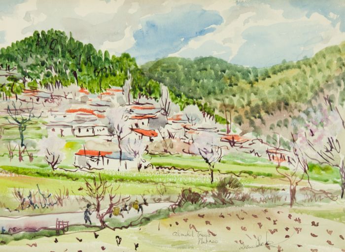 Irene Bache (1901-1999) - Signed 20th Century Watercolour, Almond Trees