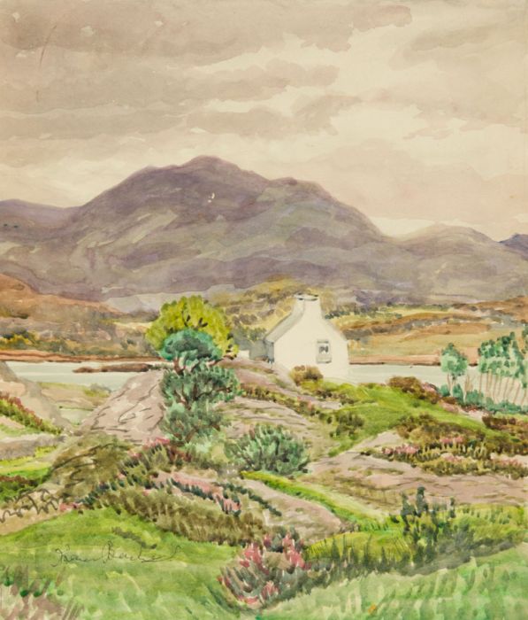 Irene Bache (1901-1999) - Signed 20th Century Watercolour, A Farm at Adrigole