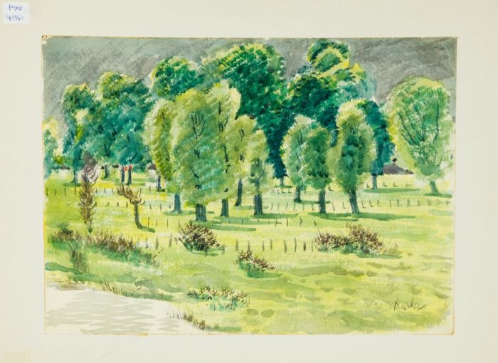 Irene Bache (1901-1999) - Signed 20th Century Watercolour, Trees in a Landscape