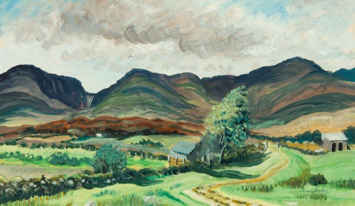 Irene Bache (1901-1999) - Signed 20th Century Oil, Hilled Landscape