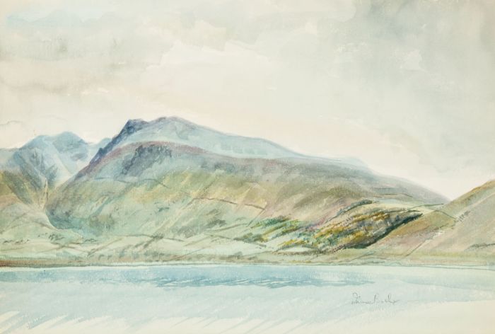 Irene Bache (1901-1999) - Signed 1973 Watercolour, Scafell from Wast Water