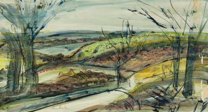 Irene Bache (1901-1999) - 20th Century Mixed Media, Road in a Winter Landscape