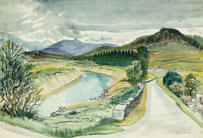 Irene Bache (1901-1999) - 1959 Watercolour, Near Fort Augustus