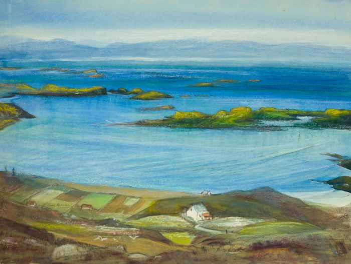 Irene Bache (1901-1999) - Large 20th Century Mixed Media, Seascape