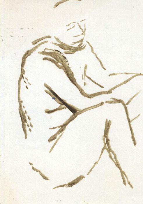 Barbara Dorf - Four Mid 20th Century India Ink, Figurative Studies