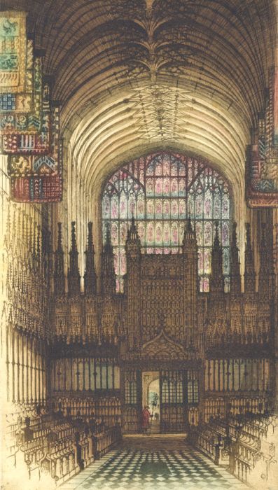 Grant Edwards - Early 20th Century Etching, St George's, Windsor