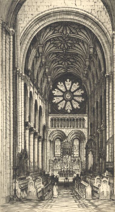 Edward Sharland (1884-1967) - Early 20th Century Etching, Christ Church, Oxford