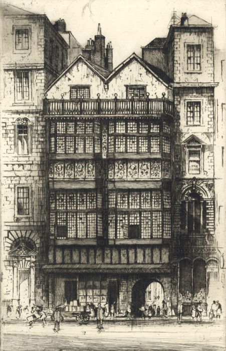 Edward Sharland (1884-1967) - Early 20th Century Etching, Fleet Street