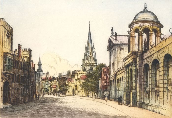 Grant Edwards - Early 20th Century Etching, The High, Oxford