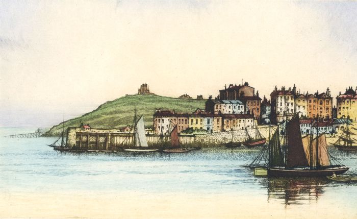 Edward Sharland (1884-1967) - Early 20th Century Etching, Tenby Coastline