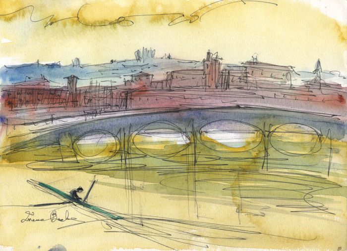 Irene Bache (1901-1999) - Signed 20th Century Watercolour, Florence, Morning