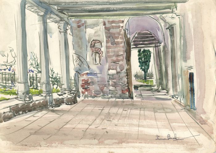 Irene Bache (1901-1999) - Signed 20th Century Watercolour, Venetian Interior