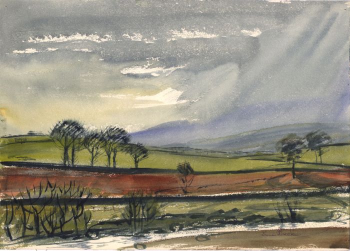 Irene Bache (1901-1999) - Signed 1973 Watercolour, On the Road to Penwith