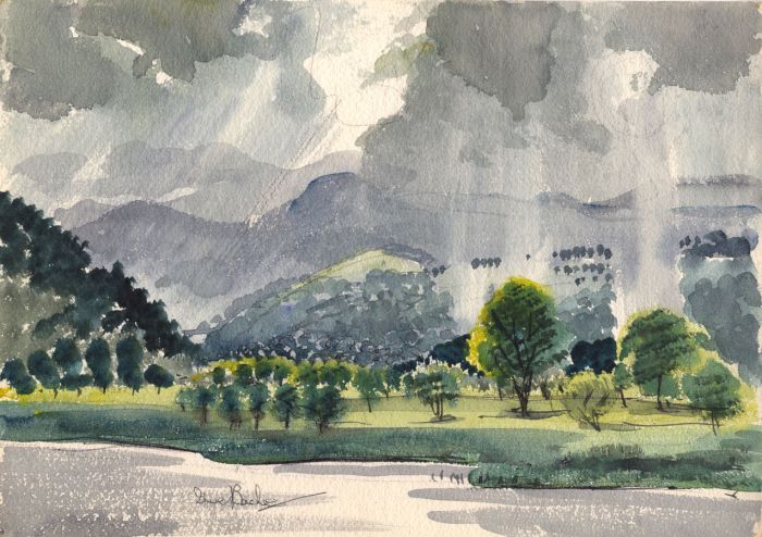 Irene Bache (1901-1999) - Signed 20th Century Watercolour, The Puy-de-Dôme