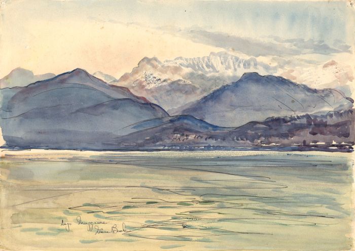 Irene Bache (1901-1999) - Signed 20th Century Watercolour, Lake Maggiore