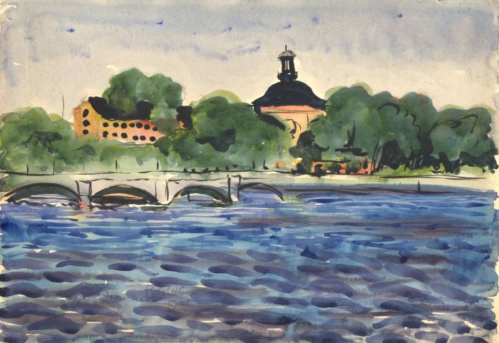 Irene Bache (1901-1999) - 20th Century Watercolour, Stockholm