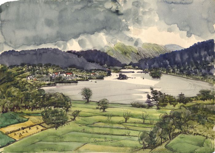 Irene Bache (1901-1999) - Signed 20th Century Watercolour, Mountain Landscape
