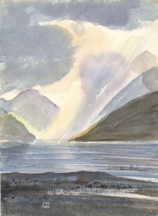 Irene Bache (1901-1999) - Signed 1973 Watercolour, Early Morning, Wast Water