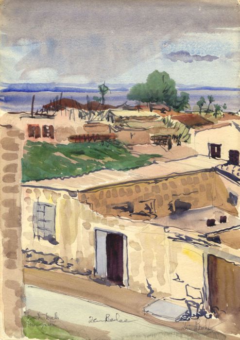 Irene Bache (1901-1999) - Signed 1949 Watercolour, From the Walls, Famagusta