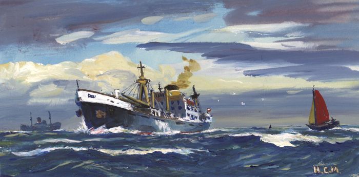 H.G. Moore - Pair of Mid 20th Century Oils, Out at Sea