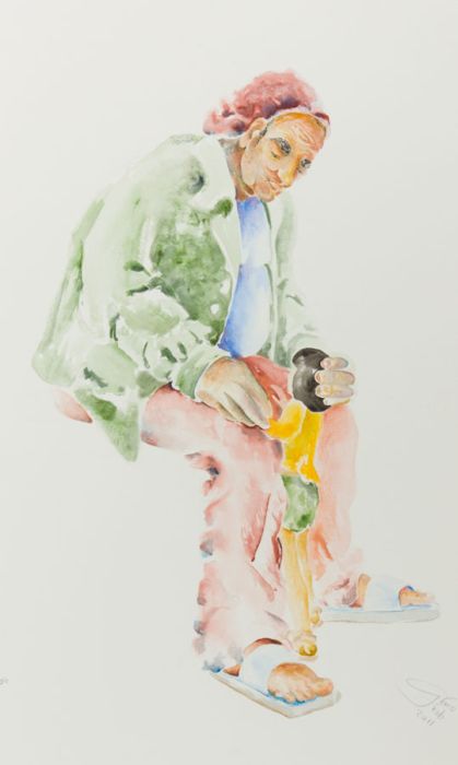 Grace Rice - A Set of Three 2011 Watercolour, Figurative Studies