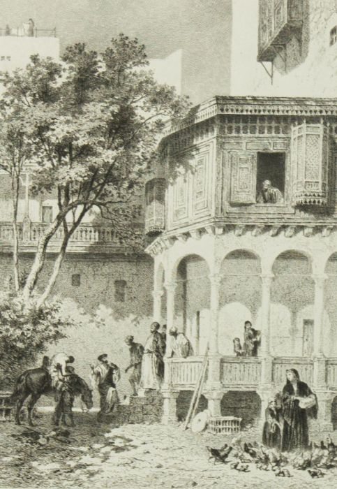 Early 20th Century Etching - Arrival of a Rider at an Algerian Courtyard