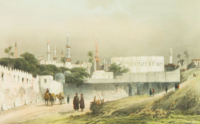 After André Louis - 1847 Lithograph, Vue de Siout