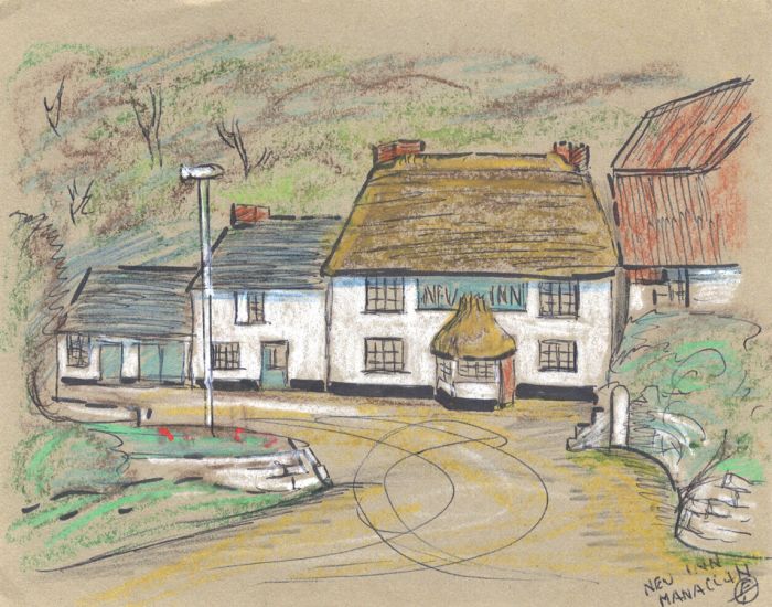E.T. - Set of Five Mid 20th Century Mixed Media, Cornish Pubs and Landscapes