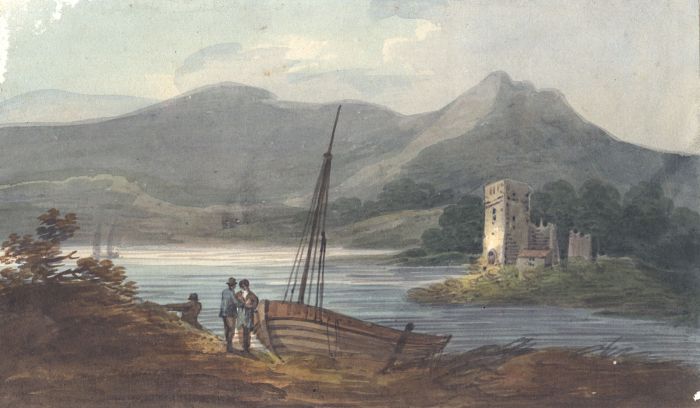 English School 19th Century Watercolour - Highland Landscape with Loch 