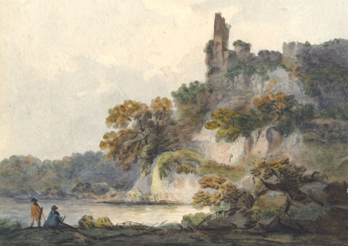 English School 19th Century Watercolour - Classical Landscape with Ruins