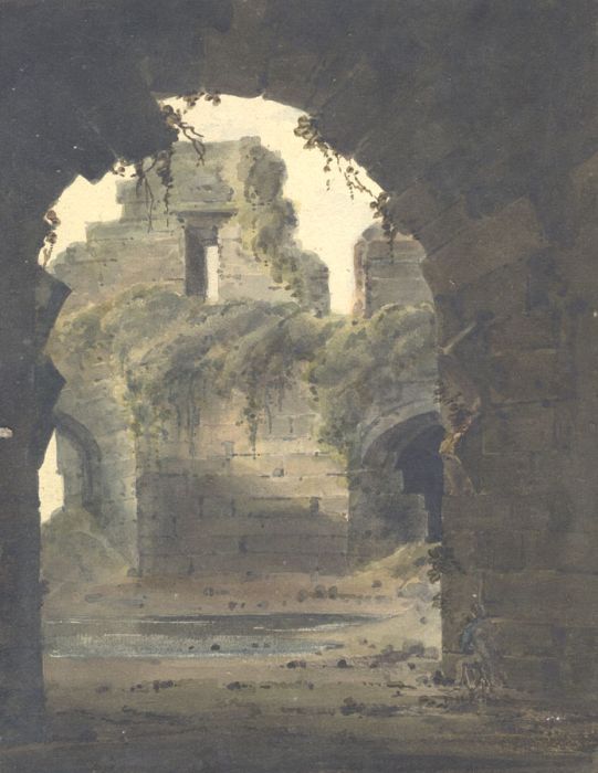 Welsh School 19th Century Watercolour - View at Flint Castle, Wales