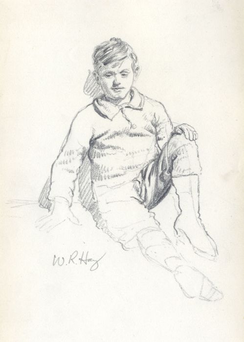 William Robert Hay - Early 20th Century Graphite Drawing, Portrait of a Boy