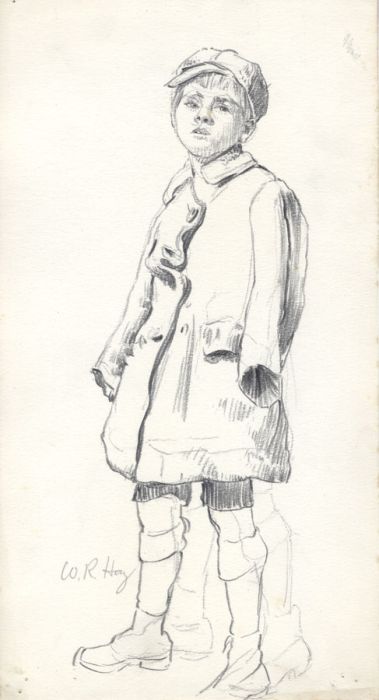 William Robert Hay - Early 20th Century Graphite Drawing, Portrait of a Boy