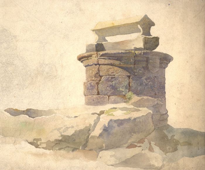 19th Century Watercolour - Well