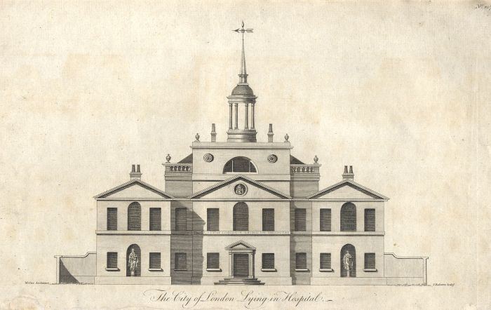 James Roberts - 18th Century Engraving, The City of London Lying in Hospital