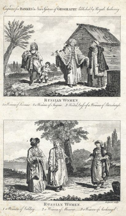Charles Grignion - c.1779 Engraving, Russian Women