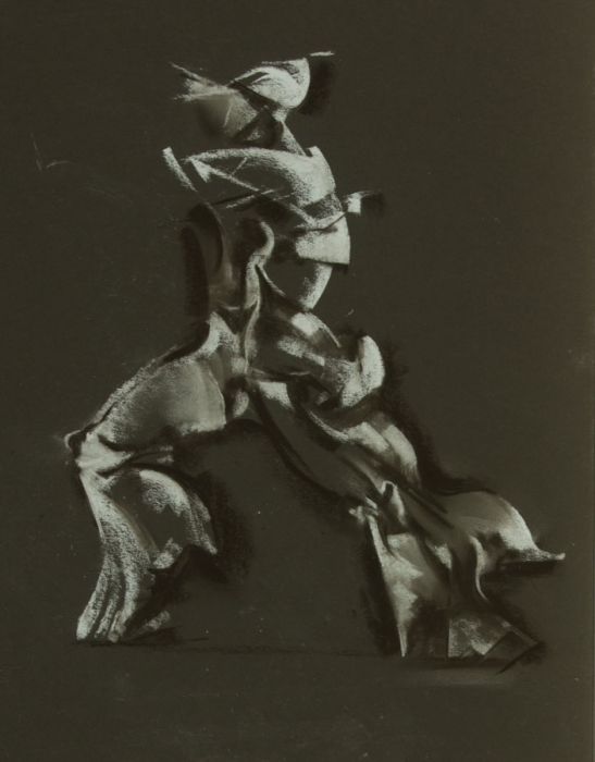 Mid 20th Century Pastel - Abstract Man