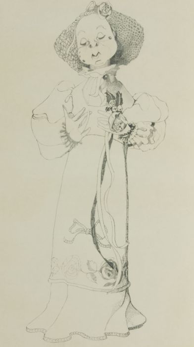 Ann Ross (b.1945) - Contemporary Graphite Drawing, Ugly Sister No.1
