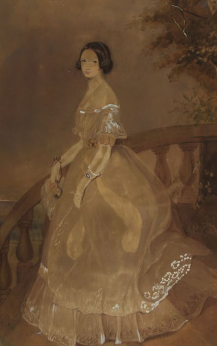 M. K. Walton - Signed 1845 Watercolour, Portrait of a Lady
