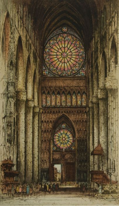 Edward Sharland (1884-1967) - Early 20th Century Etching, Rhein Cathedral