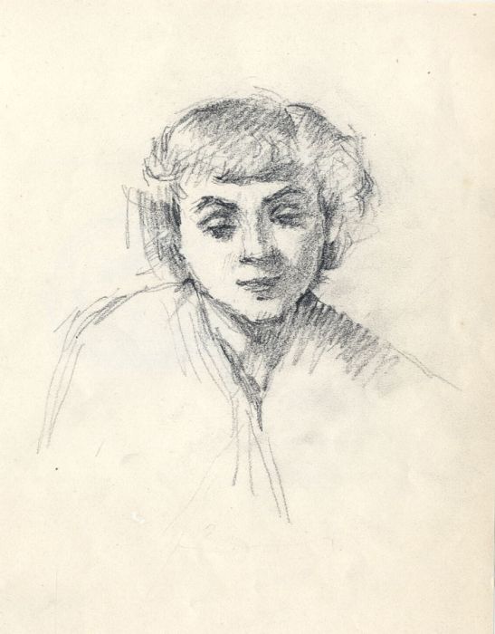 Maurice Feild (1905-1988) - 1970s Graphite Drawing, Portrait of a Girl