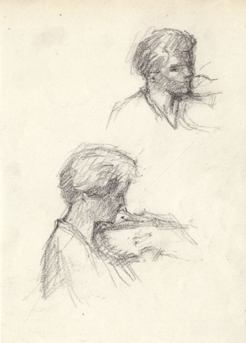 Maurice Feild (1905-1988) - 1970s Graphite Drawing, Studies of a Violinist