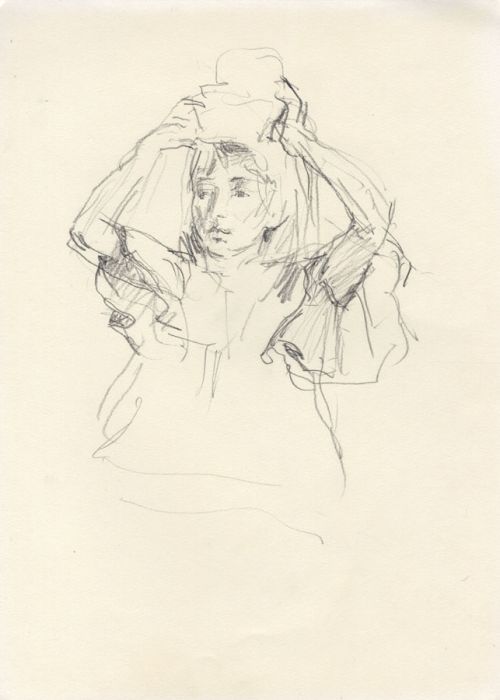 Maurice Feild (1905-1988) - 1970s Graphite Drawing, Study of a Young Girl