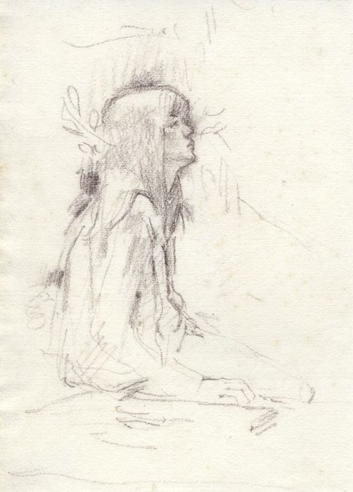 Maurice Feild (1905-1988) - 1970s Graphite Drawing, Study of a Young Woman