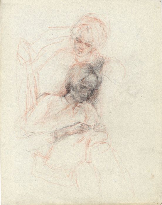Maurice Feild (1905-1988) - 1970s Graphite Drawing, Studies of a Seated Woman