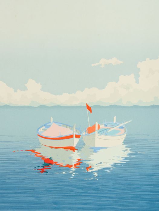 Andras Kaldor (b. 1938) - Contemporary Lithograph, Blue Sea I