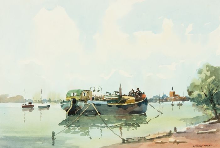 Sydney Vale FRSA - Signed Mid 20th Century Watercolour, Boats at Heybridge Basin