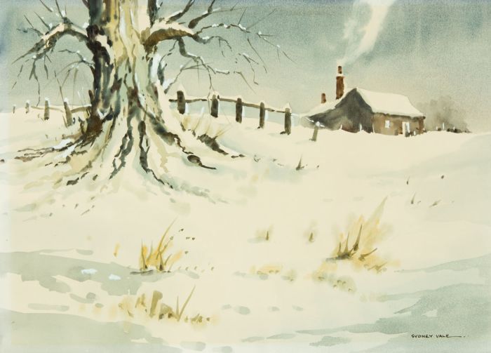 Sydney Vale FRSA - Signed Mid 20th Century Watercolour, Snowy Landscape